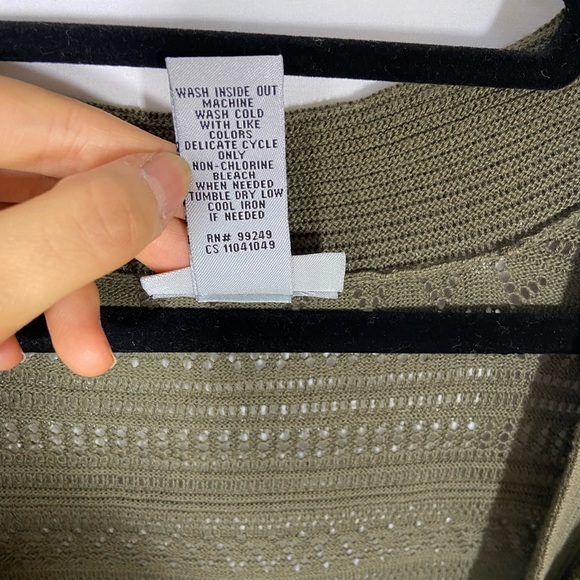 Y2K Catherines Green Crotched Cropped Short Sleeve Cardigan - Picture 5 of 7